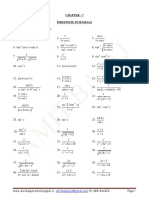 CH 7 Indefinite Integrals