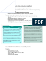 Music Video Evaluation Helpsheet