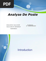 Fiche de Poste