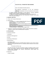 Lesson Plan On Transport Mechanisms