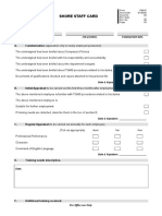 F0607 Shore Staff Familiarization Appraisal Report