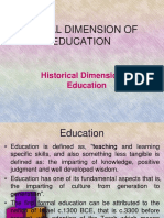 Historical Dimension of Education