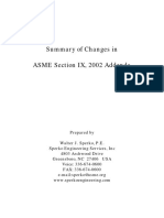 Summary of Changes in ASME Section IX, 2002 Addenda