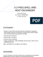 Design 2-Pass Shell and Tube Heat Exchanger