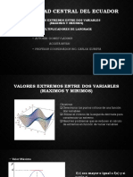 Valores Extremos y Multiplicadores de Lagrange