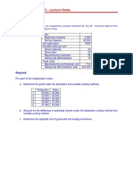 Variable Costing - Lecture Note