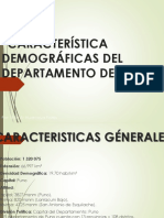 Característica Demográficas Del Departamento de Puno