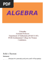 Algebra Theorem