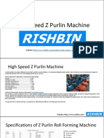 High Speed Z Purlin Machine