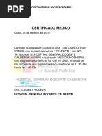 Certificado Medico