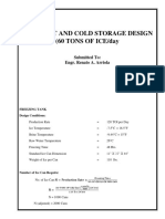 Ice Plant and Cold Storage Design (60 TONS OF ICE/day: Submitted To: Engr. Renato A. Arriola