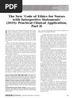 The New ANA Code of Ethics For Nurses Practical Clinical Application Part II PDF