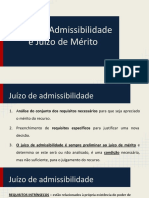 Apresentação Juízo de Admissibilidade e Juízo de Mérito