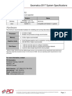 Operating Systems: Geomatica 2017 System Specifications