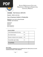 Fluid Mechanics Exp Stability Ofa Floating Body2016