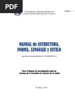 Manual de Estructura, Forma, Lenguaje y Estilo 2016-3 PDF