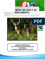 Ley General de Caza y Su Reglamento PDF