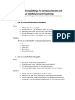 Security Hardening Settings For Windows Servers