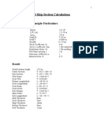 Mid Ship Section Calculations Principle Particulars: Result