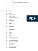 Hidraulica de Canales FORMULARIO de UNIDAD 2