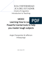 Mooc Learning How To Learn: Powerful Mental Tools To Help You Master Tough Subjects