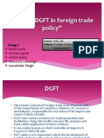 "Role of DGFT in Foreign Trade Policy": Group 2