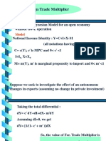 Foreign Trade Multiplier: - A Simple Keynesian Model For An Open Economy
