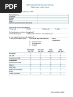 International ISS Reference Template