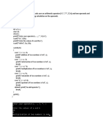 Write A Program That Asks User An Arithmetic Operator