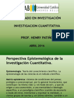 Perspectiva Epistemológica de La Investigación Cuantitativa