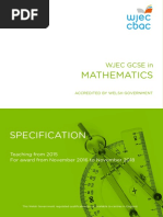 WJEC GCSE Mathematics Specification