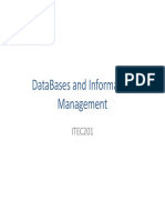 Database and Information Mangm