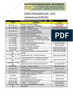 Calendário CBK - 07-02-2018