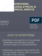 Advertising-Social, Legal, Ethical & Economical Aspects