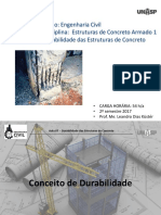 AULA 07 - CA 1 - Durabilidade Das Estruturas de Concreto