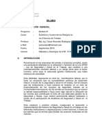 Silabo Modulo III Auditoria y Control de Los Riesgos en Los Entornos de Trabajo