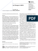 Cutaneous Sensibility Changes in Bell's Palsy Patients