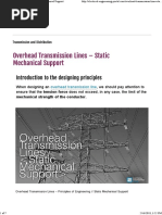 Overhead Transmission Lines - Static Mechanical Support