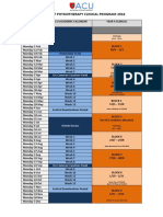 ACU Clinical Calendar 2018