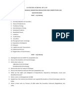 Saveetha School of Law Law Relating To Financial Marketing Regulation and Competition Law Question Bank PART - A (4 Marks)