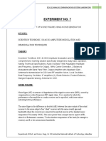 Experiment No. 7: Ecx-212 Analog Communication Systems Laboratory