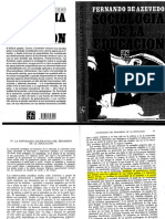 AZEVEDO Fernando La Educacion Proceso Social General PP 81 87 92 98 PDF