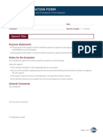 Evaluation Resource First Speech Eval Form