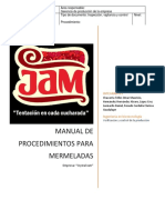 Manual de Procedimientos para Mermeladas. Rev