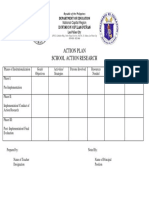 Action Plan School Action Research: Department of Education