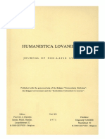 Humanistica Lovaniensia Vol. 20, 1971 PDF