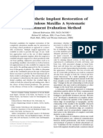 Fixed Prosthetic Implant Restoration of The Edentulous Maxilla A Systematic Pretreatment Evaluation Method - Jan - 2008