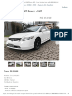 Honda Civic LXS 2007 Branco, 2007 - Carros - Bela Vista, Caxias Do Sul 435001908 - OLX