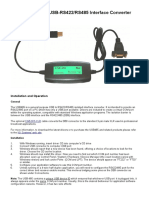 USB-485 Isolated USB-RS422/RS485 Interface Converter: Installation and Operation