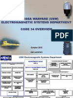 Undersea Warfare (Usw) Electromagnetic Systems Department Code 34 Overview